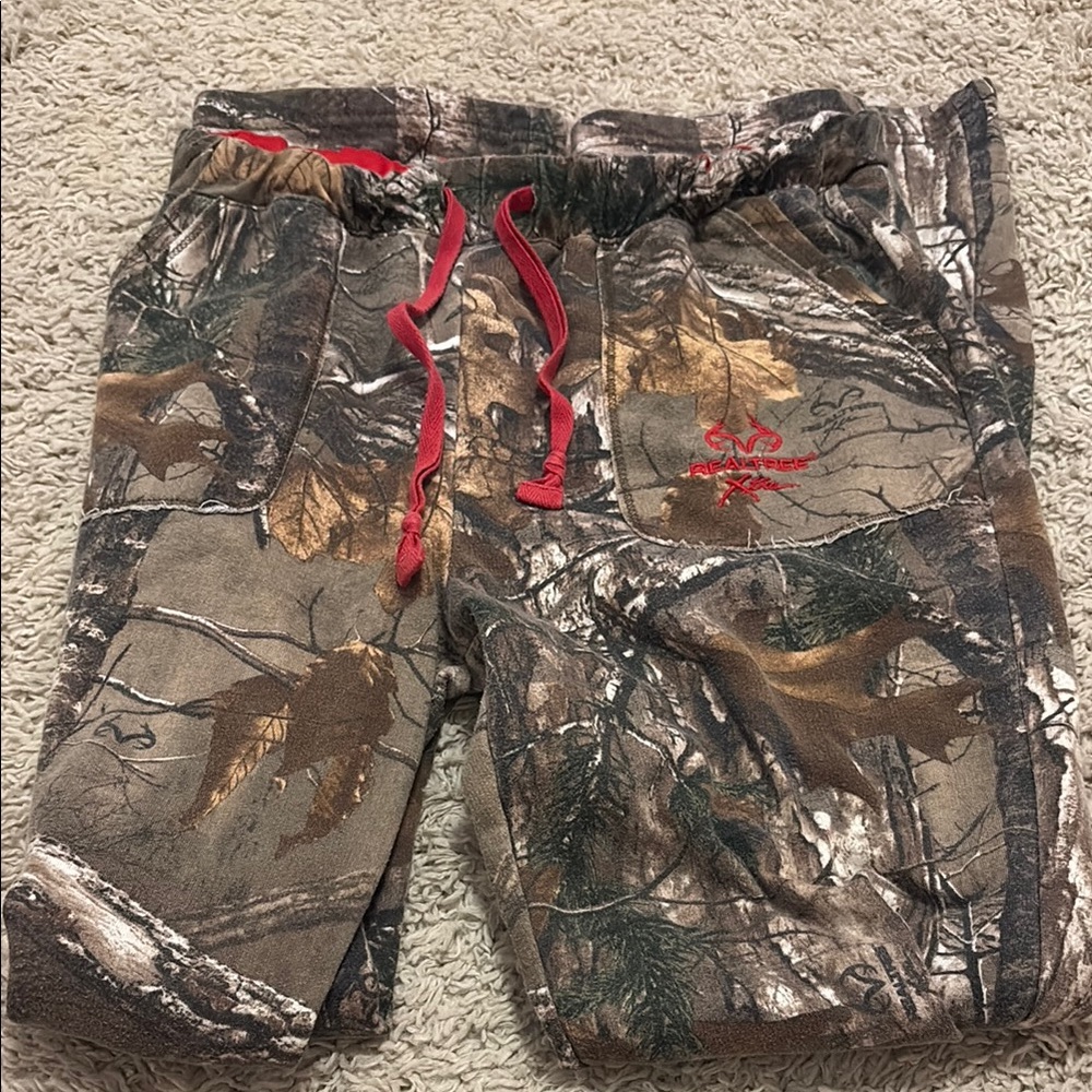 Realtree Brown and Red pants with Camouflage Design